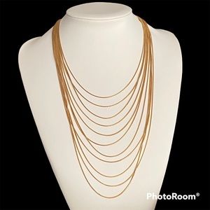 Joan Rivers Classic Collection 10 Strand liquid Gold Necklace